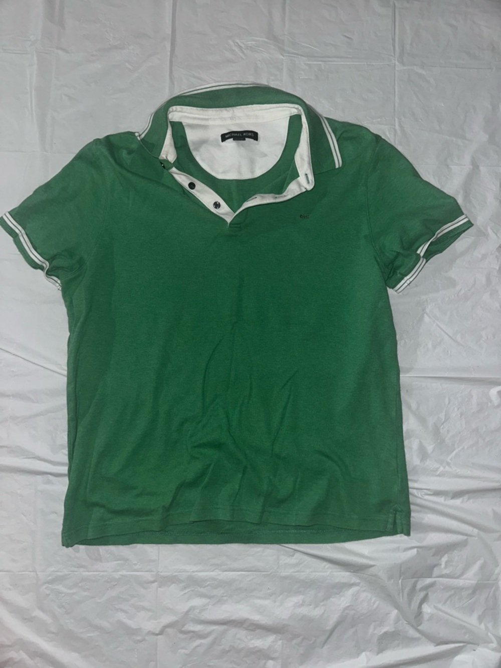 Michael Kors Green Polo with White Trim